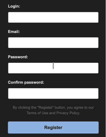Registration at Onextwo casino